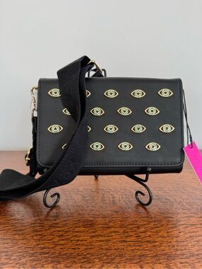 NWT Betsey Johnson Evil Eye Crossbody with Guitar Strap